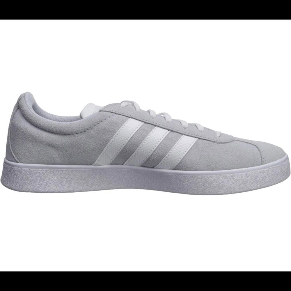 Adidas VL Court Skate Shoe Ortholite Float Women’s Sneaker Gray Suede Sz 8 1/2